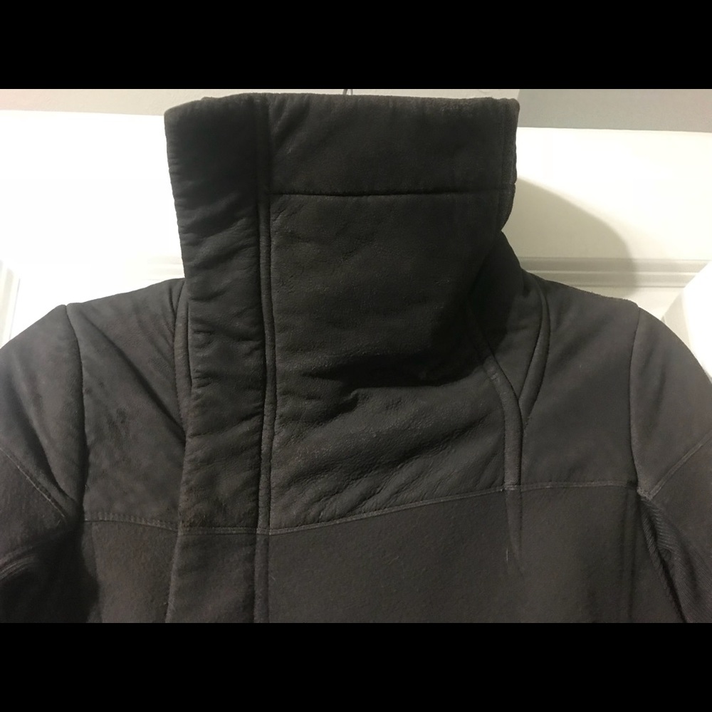 RICK OWENS BIKER DARK DUST LEATHER WOOL JACKET XS - Picture 3 of 8